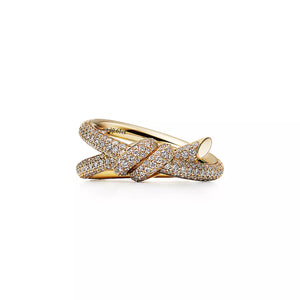 ANILLO KNOT DOBLE GOLD ZIRCONIAS