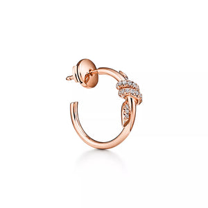 ARRACADAS KNOT ROSEGOLD ZIRCONIAS