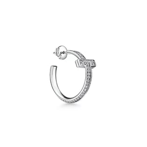 ARRACADAS T SILVER CON ZIRCONIA