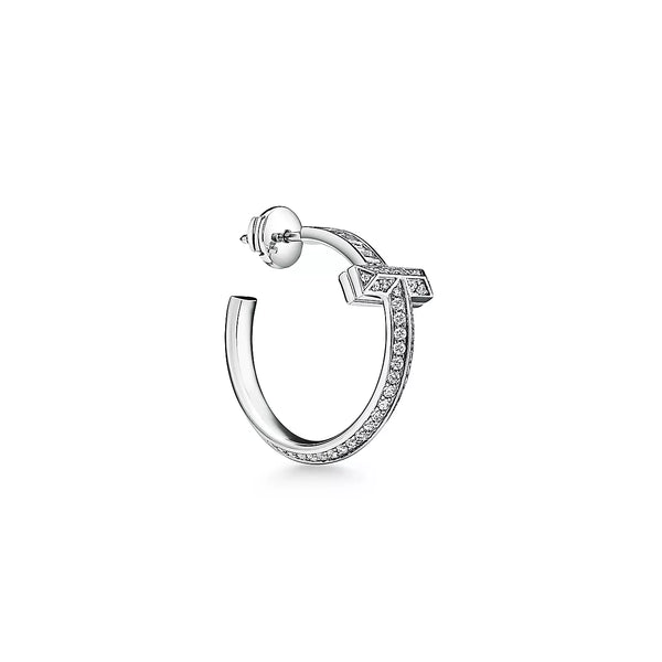 ARRACADAS T SILVER CON ZIRCONIA