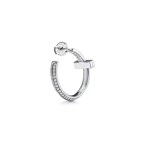 ARRACADAS T SILVER CON ZIRCONIA