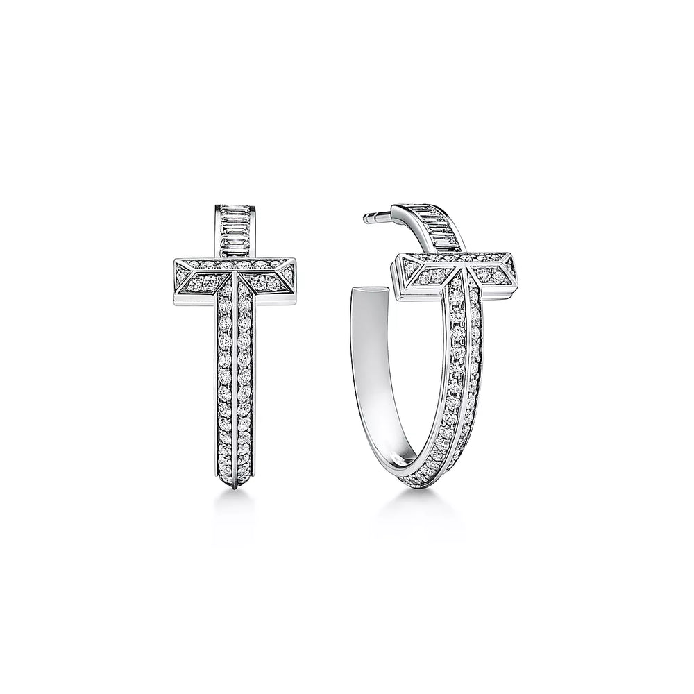 ARRACADAS T SILVER CON ZIRCONIA