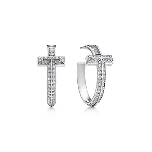 ARRACADAS T SILVER CON ZIRCONIA